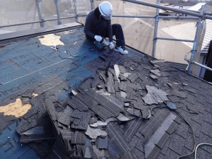 アスファルトシングル屋根の撤去